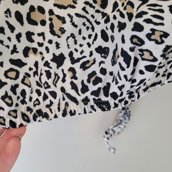 Chico's Leopard Print Tie Front Button Up - Picture 6 of 13